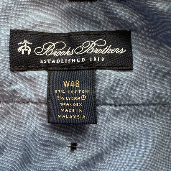 Brooks Brothers Men's 9" Advantage Chino® Pleated Front Shorts Size W48 Dk. Grey - Picture 10 of 13